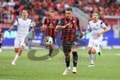 3. Liga; FC Ingolstadt 04 - SV Waldhof Mannheim; Pascal Testroet (37, FCI) Klünter Lukas (24 SVWM) Fein Adrian (29 SVWM) Benjamin Kanuric (8, FCI)