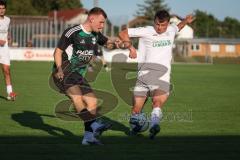 Bezirksliga - Saison 2026/27- TSV Gaimersheim - FC Gerolfing - Luca Mancini (Nr.21 - TSV Gaimersheim) - Leo Zängler (Nr.11 - FC Gerolfing) - Foto: Meyer Jürgen