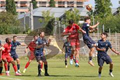 A - Junioren Bundesliga -  Saison 2023/2024 - FC Ingolstadt 04 - FSV Mainz 05 - Ognjen Draculic rot FCI - Daniel Gleiber blau Mainz - Foto: Meyer Jürgen