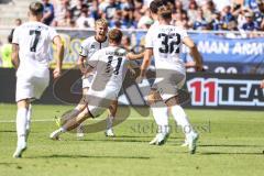 3. Liga; 1. FC Saarbrücken - FC Ingolstadt 04 - Tor Jubel Treffer Sebastian Grönning (11, FCI) Max Plath (14 FCI) Simon Lorenz (32, FCI) Lukas Fröde (34, FCI) Dennis Borkowski (7, FCI)