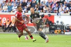 3. Liga; MSV Duisburg - FC Ingolstadt 04; Marcel Costly (22, FCI) Torchance verpasst Torwart Braune Maximilian (1 MSV)