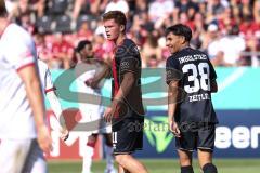 DFB-Pokal; FC Ingolstadt 04 - 1. FC Kaiserslautern; Torchance verpasst Sebastian Grönning (11, FCI) Deniz Zeitler (38, FCI)