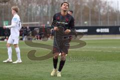3. Liga - Testspiel - Saison 2025/26 - FC Ingolstadt 04 - SSV 1846 Ulm - Jan Boller (Nr.34 - SSV Ulm) - Yann Sturm (Nr.7 - FCI) - Foto: Meyer Jürgen