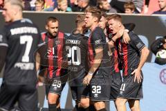 3. Liga; FC Ingolstadt 04 - FC Hansa Rostock; Tor Jubel Treffer Kopfball Sebastian Grönning (11, FCI) Simon Lorenz (32, FCI) Yannick Deichmann (20, FCI) David Kopacz (29, FCI)