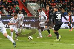 3. Liga; FC Ingolstadt 04 - VfL Osnabrück; Deniz Zeitler (38, FCI) Amoako Kofi (6 VFLO) Benjamin Kanuric (8, FCI)