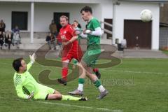 Kreisklasse - Saison 2025/26- TSV Pförring - SV Karlshuld-  - Frank Elstner TW Pförring  - Justin Kraus grün Karlshuld - Foto: Meyer Jürgen