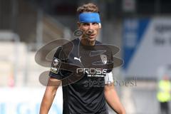 3.Liga - Saison 2022/2023 - SC Freiburg II - FC Ingolstadt 04 - Tobias Schröck (Nr.21 - FCI) mit einer Kopfverletzung -  - Foto: Meyer Jürgen