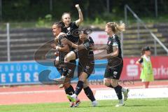 2. Bundesliga Frauen - Saison 2023/24 - FC Ingolstadt 04 Frauen - Turbine Potsdam - Der 1:0 Führungstreffer durch Samantha Stiglmaier (Nr.27 - FCI) - jubel - tor -  Melike Pekel (Nr.38 - FCI) - Katharina Böhm (Nr.25 - FCI) - Lisa Ebert (Nr.10 - FCI) - Fot