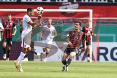 DFB-Pokal; FC Ingolstadt 04 - 1. FC Kaiserslautern; Zweikampf Kampf um den Ball Deniz Zeitler (38, FCI)