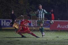 Landesliga - Saison 2025/26 - SV Manching - TSV Hollenbach - Fabian  Neumayer (Nr.9 - SV Manching) - Burkhard Christoph rot Hollenbach - Foto: Meyer Jürgen