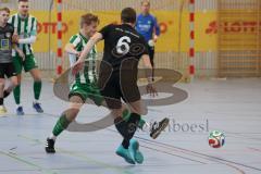 Lotto Bayern Hallencup - Lindenkreuzhalle Saison 2024/25 - DJK München -  SV Manching - Adam Puta schwarz München - Rainer Meisinger grün Manching - Foto: Meyer Jürgen