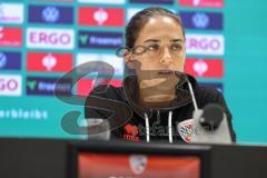 DFB-Pokal; FC Ingolstadt 04 - 1. FC Kaiserslautern; Pressekonferenz Interview Cheftrainerin Sabrina Wittmann (FCI)