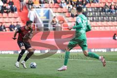 3. Liga; FC Ingolstadt 04 - 
SV Sandhausen; Pascal Testroet (37, FCI) Stolze Sebastian (36 SVS)