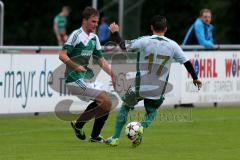 FC Gerolfing - TUS Holzkirchen - Hauschild Philipp links grün FC Gerolfing - Longo Antonio #17 TUS Holzkirchen - Foto: Jürgen Meyer