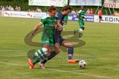 Landesliga Süd-Ost - FC Gerolfing - SV Manching - Beiz Wlad #14 grün CF Gerolfing - Dmitrovic Aleksandar #13 blau SV Manching - Foto: Jürgen Meyer