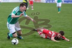 FC Gerolfing II - TSV Kösching II - Kunz Florian (#9 Gerolfing) - Hettele Sebastian (#4 Kösching rot) - Foto: Jürgen Meyer