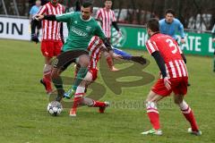 Kreisliga - FC Gerolfing II - FC Hepberg - Yarar Murat #10grün Gerolfing - Immel Anton #2 rot Hepberg - Puzic Kresimir #3 rot Hepberg - Foto: Jürgen Meyer