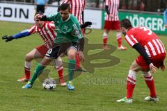 Kreisliga - FC Gerolfing II - FC Hepberg - Yarar Murat #10grün Gerolfing - Immel Anton #2 rot Hepberg - Puzic Kresimir #3 rot Hepberg - Foto: Jürgen Meyer