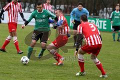 Kreisliga - FC Gerolfing II - FC Hepberg - Yarar Murat #10grün Gerolfing - Immel Anton #2 rot Hepberg - Puzic Kresimir #3 rot Hepberg - Foto: Jürgen Meyer