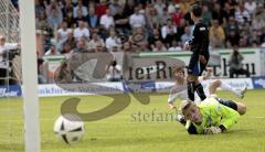 FSV Frankfurt - FC Ingolstadt 04 - 24.03.08  - Andeas Buchner knapp vorbei am Pfosten. Der ball wäre für den TW unhaltbar gewesen