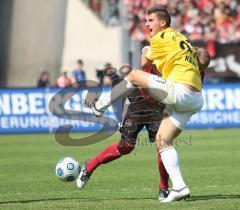 2.Bundesliga - FC Ingolstadt 04 - 1.FC Nürnberg - Valdet Rama wird gefoult