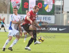 3.Liga - FC Ingolstadt 04 - FC Carl Zeiss Jena - Steffen Wohlfarth gegen Timo Nagy