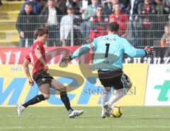 3.Liga - FC Ingolstadt 04 - FC Carl Zeiss Jena - Andreas Buchner und Torwart Carsten Nulle