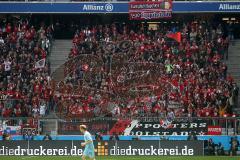 2.BL - 1860 München - FC Ingolstadt 04 - 4:1 - Fans Schanzer Fahnen Jubel