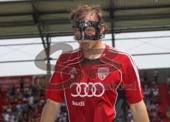 2.Liga - FC Ingolstadt 04 - FSV Frankfurt 1:1 - Tobias Fink mit Gesichtsmaske