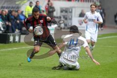 2.BL - FC Ingolstadt 04 - Karlsruher SC 2:1 - Ahmed Akaichi gegen Charalambous