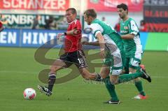 2.BL - FC Ingolstadt 04 - Union Berlin - 2:1 - Christian Eigler im Zweikampf mit Roberto Puncec und Markus Karl