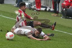 2. BL - FC Ingolstadt 04 - FC St. Pauli - 0:0 - Ümit Körkmaz wird von den Beinen geholt