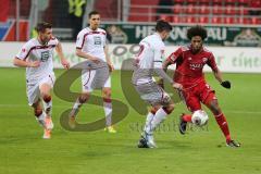 2. BL  - Saison 2013/2014 - FC Ingolstadt 04 - 1.FC Kaiserslautern - rechts Caiuby Francisco da Silva (31) im Zweikampf mit Jan Simunek