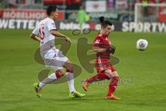 2. BL  - Saison 2013/2014 - FC Ingolstadt 04 - 1.FC Kaiserslautern - links Matmour Karim und rechts Danilo Soares Teodoro (15) FCI
