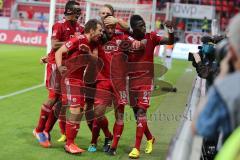 2. BL - FC Ingolstadt 04 - DSC Armenia Bielefeld - 3:2 - Christian Eigler (18) köpft im Nachschuß zum Siegtreffer 3:2, Tor Jubel Sieg