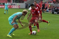 2. BL - FC Ingolstadt 04 - Fortuna Düsseldorf - 1:2 -  Danilo Soares Teodoro (15) und hinten bietet sich Manuel Schäffler (17) an