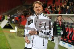 2. BL - FC Ingolstadt 04 - VfR Aalen 2:0 - Cheftrainer Ralph Hasenhüttl glücklich nach dem Spiel