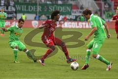 2. BL - FC Ingolstadt 04 - Saison 2013/2014 - Testspiel - Borussia Mönchengladbach - 1:0 - Caiuby Francisco da Silva (31) wird gefoult