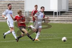 Regionalliga Bayern - FC Ingolstadt 04 II - FC Memmingen - mitte Samuel Riegger stürmt zum Tor und zieht ab zum 2:0