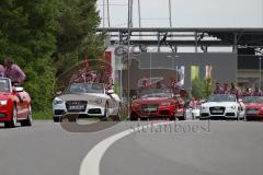 FC Ingolstadt 04 - Meisterfeier - Auto Corso vom Audi Sportpark in die Stadt - Start Bundesligaaufstieg