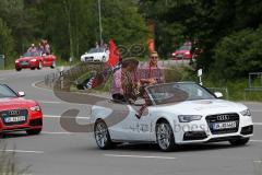 FC Ingolstadt 04 - Meisterfeier - Auto Corso vom Audi Sportpark in die Stadt - Start Michael Zant (13, FCI) Bundesligaaufstieg