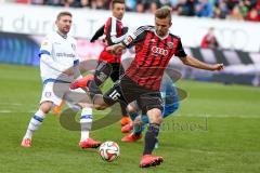 2. BL - Saison 2014/2015 - FC Ingolstadt 04 - FSV Frankfurt - Lukas Hinterseer (FC Ingolstadt 04) schiesst das 2:0 - Foto: Jürgen Meyer