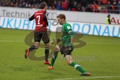 2. Bundesliga - FC Ingolstadt 04 - VfL Bochum - Tor zum 3:0 durch Mathew Leckie (7), Torwart Andreas Luthe keine Chance Jubel