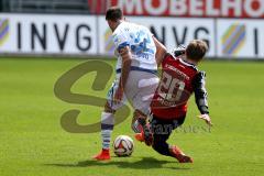 2. BL - Saison 2014/2015 - FC Ingolstadt 04 - FSV Frankfurt - Konstantin Engel (#20 FC Ingolstadt 04) - Grifo Vincenzo #32 FSV Frankfurt - Foto: Jürgen Meyer