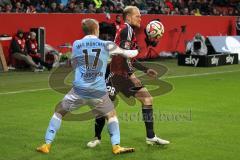 2. Bundesliga - Fußball - FC Ingolstadt 04 - TSV 1860 München - links Daniel Adlung und rechts Tobias Levels (28, FCI)