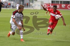 2. Bundesliga - Testspiel - FC Ingolstadt 04 - VfB Stuttgart II - Saison 2014/2015 - Lukas Hinterseer (16) kommt nicht an den Ball
