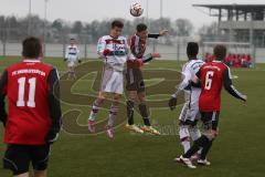 U19 - FC Ingolstadt 04 - FC Bayern München - Thalhammer M. mitte rot FC Ingolstadt 04 - Micheli Valentin weiss links FC Bayern München - Rasch Fabian rot #6 FC Ingolstadt 04 -  Foto: Jürgen Meyer