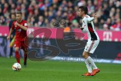 1. Bundesliga - Fußball - FCBayern - FC Ingolstadt 04 - rechts Stefan Lex (14, FCI) schimpft zum Schiedsrichter