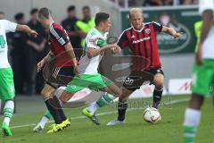 1. Bundesliga - Fußball - FC Ingolstadt 04 - VfL Wolfsburg -  Julian Draxler (Wolfsburg 10) und Tobias Levels (28, FCI)