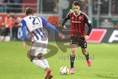 1. BL - Saison 2015/2016 - FC Ingolstadt 04 - Hertha BSC - Mathew Leckie (#7 FC Ingolstadt 04) - Plattenhardt Marvin (Hertha BSC) - Foto: Jürgen Meyer